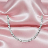 Certified F/si 10.20ct Round Diamond Designer Cluster Set Necklace In White Gold