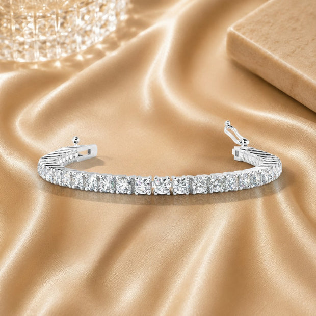 100% Natural Round Brilliant Diamond Tennis Bracelet Crafted In 18k Gold 2.00ct-10.00ct