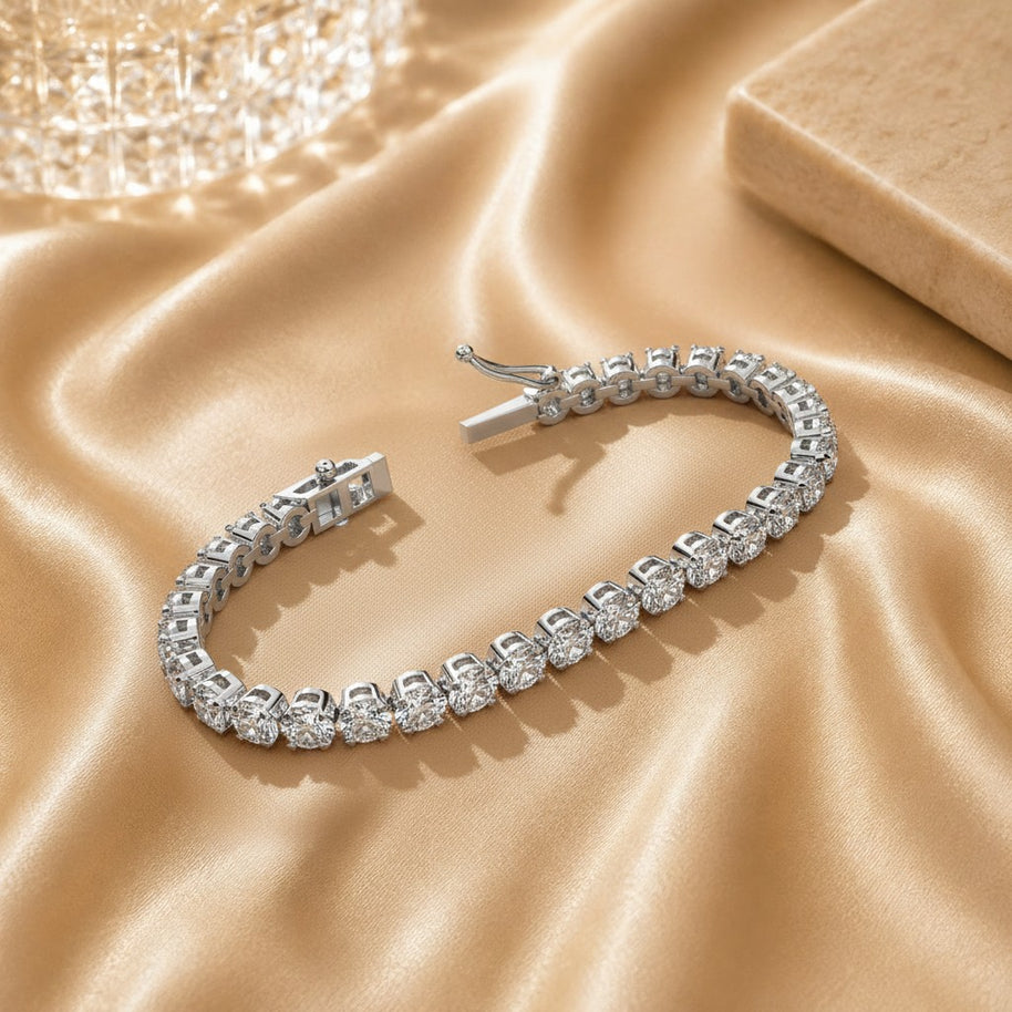 1.50ct Round Diamond Tennis Bracelet Crafted In 9k Gold