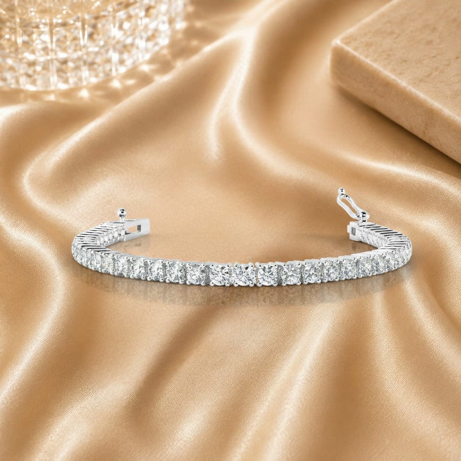 3.00ct Natural Round Diamond Tennis Bracelet For Women In Gold