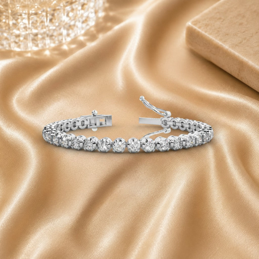 1.50ct Round Diamond Tennis Bracelet Crafted In 9k Gold